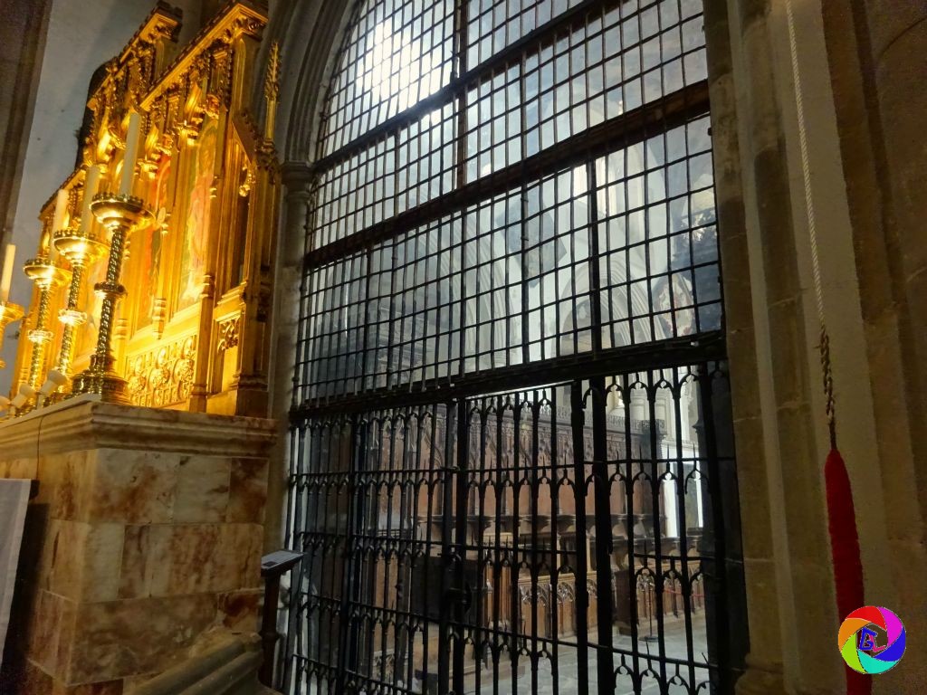 Beyond the screen the church remains Roman Catholic, this side it is C of E.